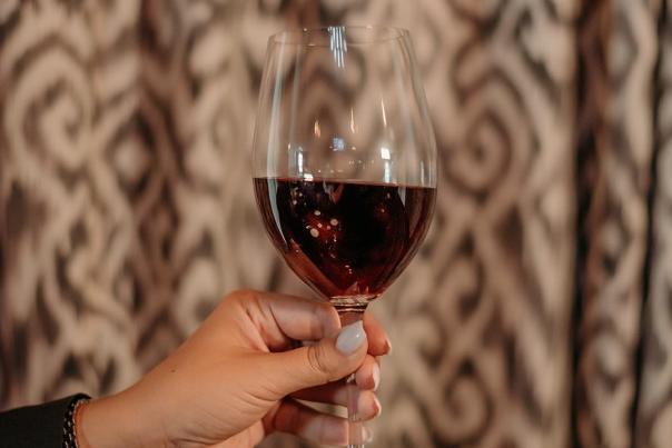 Glass of red wine