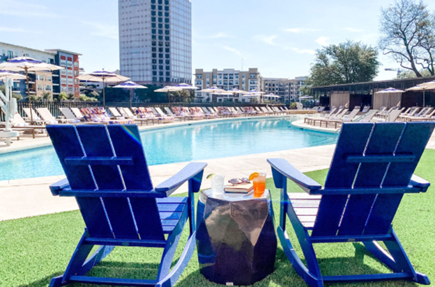 lounge chairs at Omni pool