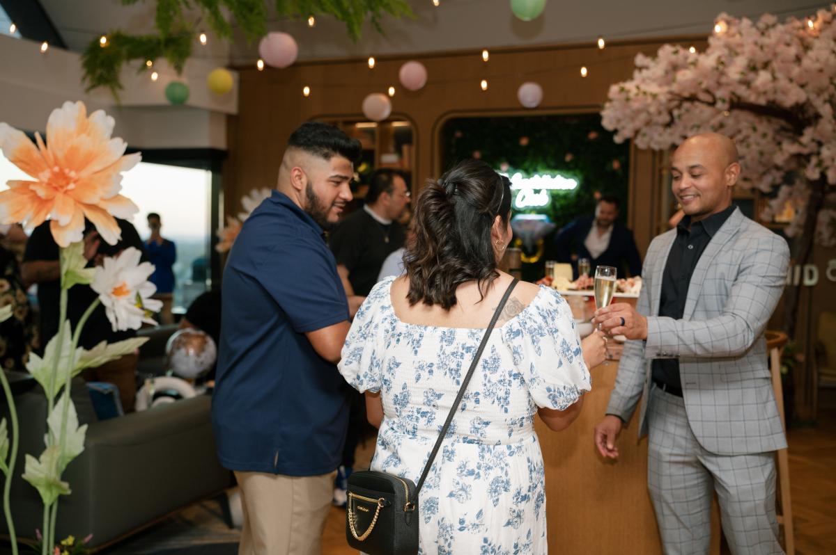 The Constellation Club celebration turned into a real party at the social room for the family and couple
