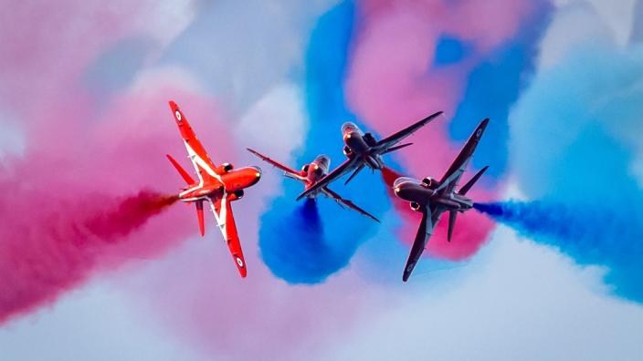 The RAF Red Arrows in Lyme Regis
