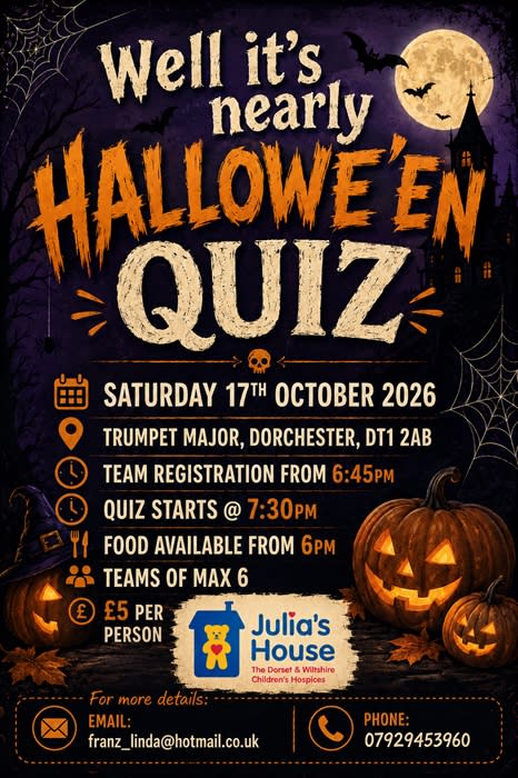 Dorchester: "Well it's Nearly Halloween" Quiz
