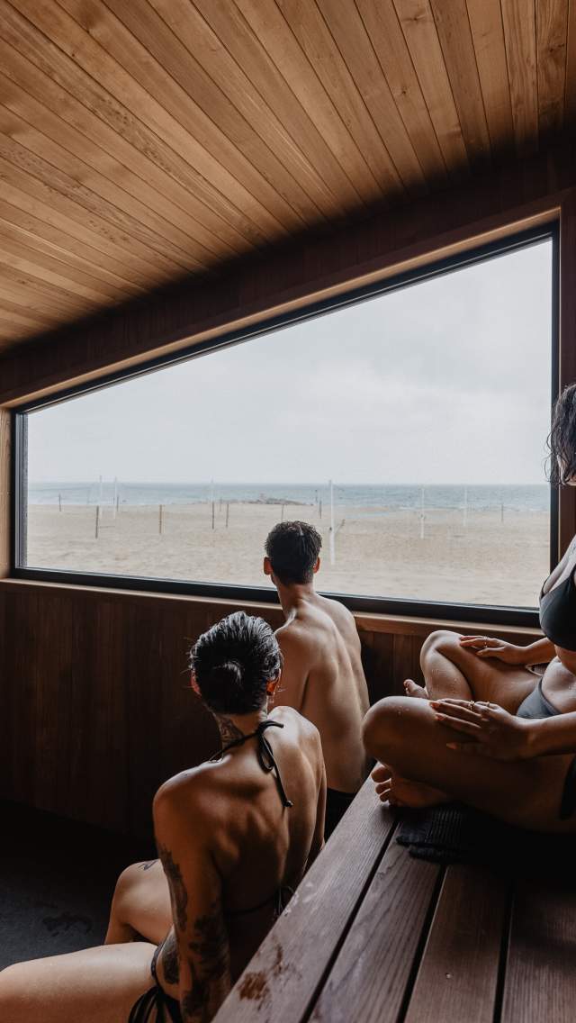 The Saltwater Sauna at Sandbanks Beach in Dorset