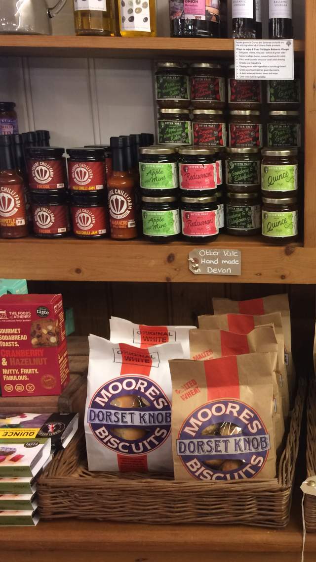 Local produce in a Dorset farm shop