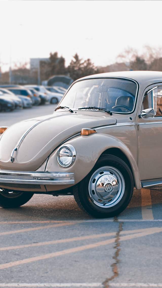 VW Beetle in car park