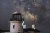 Portland Lighthouse and Milky Way close up