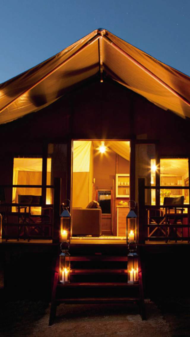 Safari lodge at Bowleaze Cove Holiday Park and Spa, Weymouth, Dorset