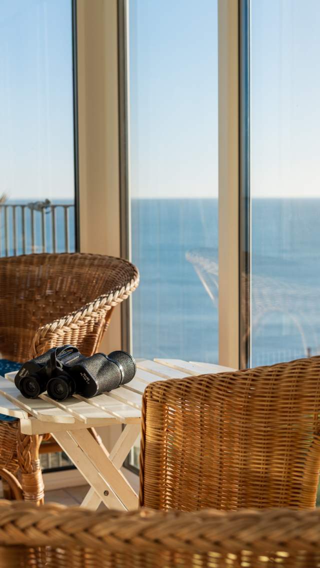 The view of the sea from Swanage holiday property Sundeck in Dorset