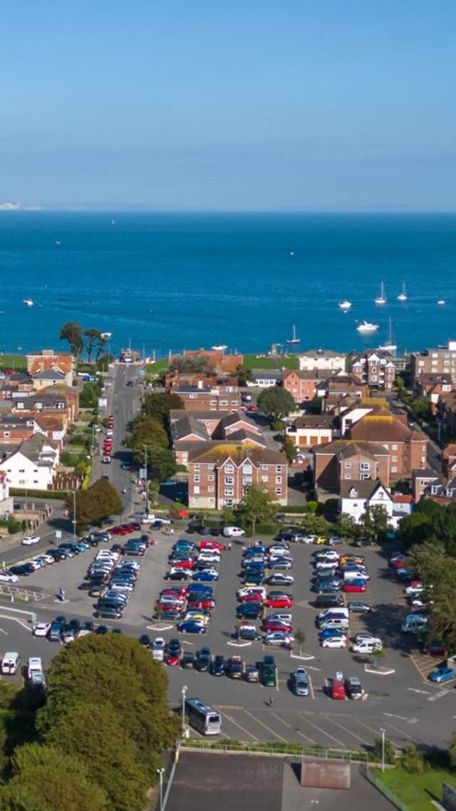 Swanage Main Beach car park copyright Lyons Photography