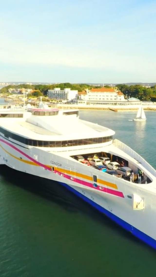 Condor Ferry Liberation leaving Poole Harbour