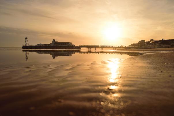 Bournemouth's sandy beach and pier