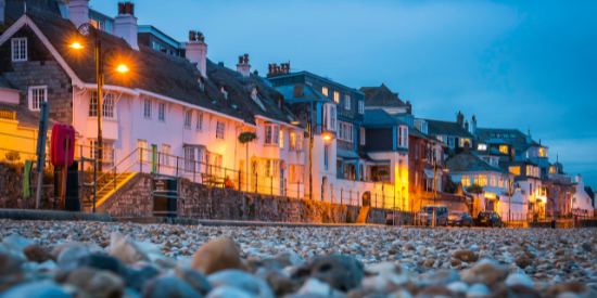 Marine Parade at dusk Lyme Regis