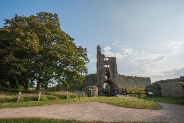 The entrance to the ruins of Sherborne Old Castle
