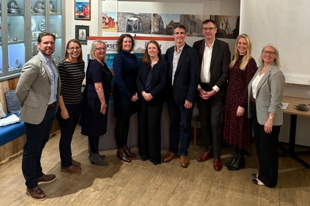 Visit Dorset Team with Robin Tjolle and Sam Richardson at the Visit Dorset Autumn Member Networking Event