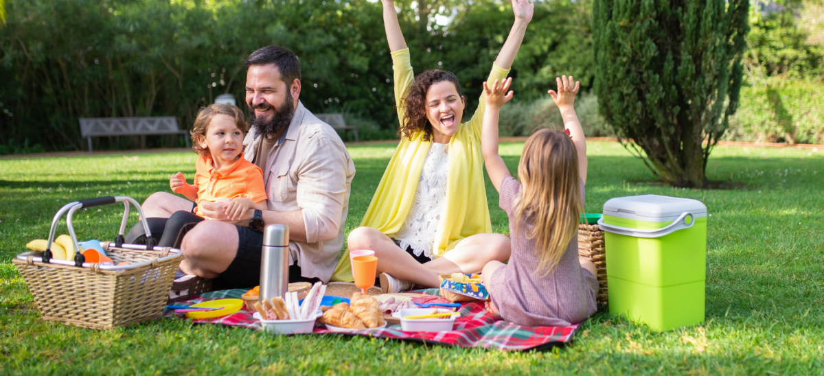 Family enjoying a picnic