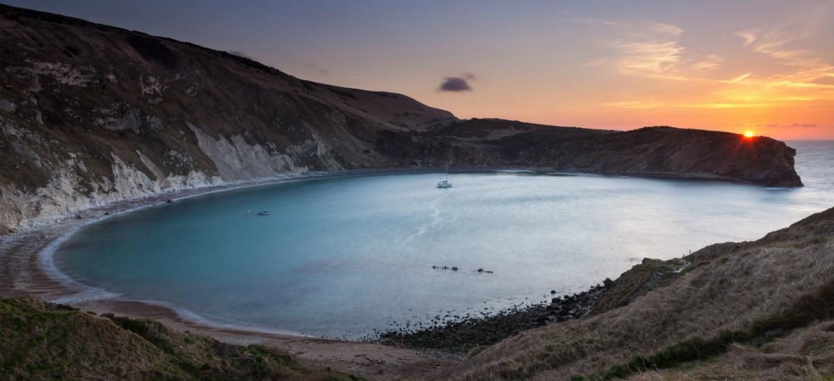 Lulworth Cove at sunrise