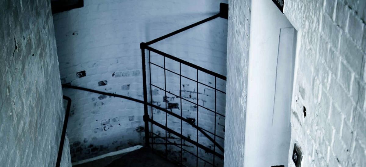 Inside one of the stairwells at Nothe Fort in Weymouth, Dorset