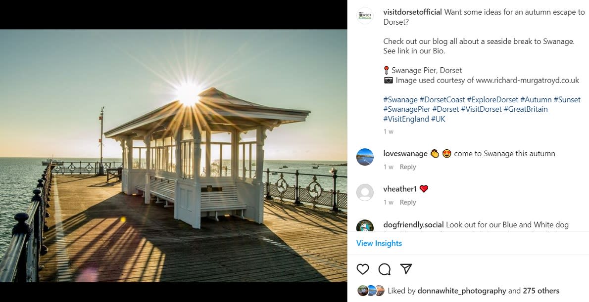 Swanage Instagram Post