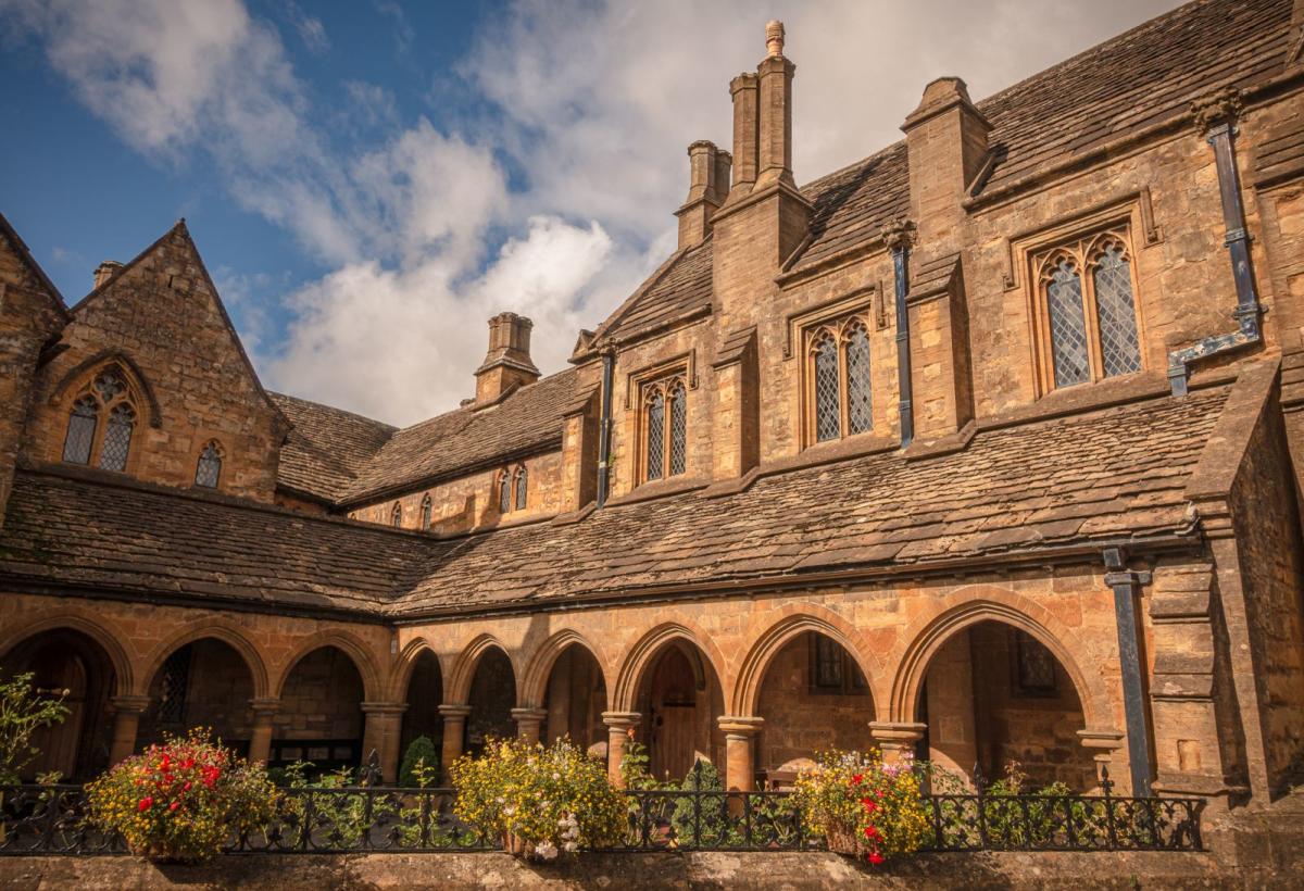 Exterior and garden of Almshouse in Sherborne
